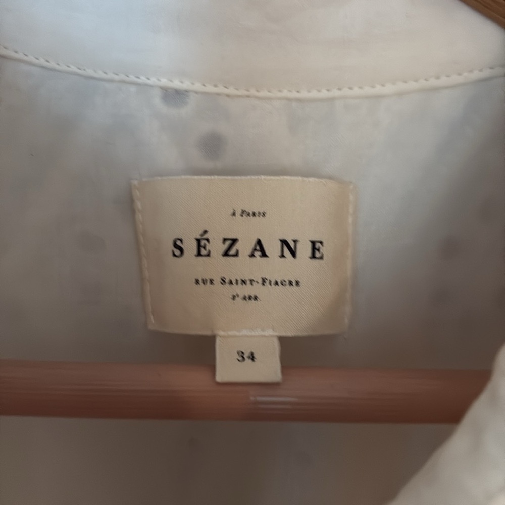 Sezane Cream Eyelet Midi Dress - Picture 5 of 9